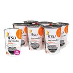 itsu Satay Flavour Rice Noodles | Instant Noodle Cups | Pack of 6 | Authentic Japanese Flavour | Vegan & Gluten-Free | Low-Calorie, Quick-to-Make Snack