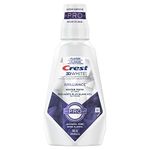 Crest 3D White Whitening Mouthwash with Fluoride and Hydrogen Peroxide, Alcohol Free, 1L