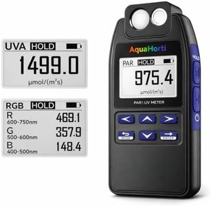 AH-Quantuv PAR Meter,Test PPFD(400-750nm) and UVA(320-400nm) Irradiance Intensity.Show The Seperate PAR of R,G,B in Grow Light. Record PAR | UVA