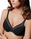 Wonderbra Womens Comfort-U® Design Full-Support Underwire Bra, Black, 38C US