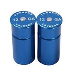 TOURBON Hunting Aluminum Shotgun 12 Gauge Snap Cap -Blue - Pack of 2 Pieces