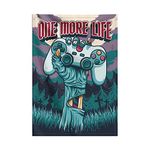 Grupo Erik Gameration One More Life Decorative Flag | 27.5 x 39.3 inches - 70 x 100 cm | Wall Tapestry - Wallscroll - Hanging scroll - Poster - Kakemono | Wall Decor