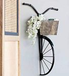 Karigaari India Wrought Iron Cycle Wall Hanging for Books, Decoratives