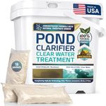 Pond Clear Water Treatment - 16 Pack for 8 Months of Pond Cleaner Supply - Pond Clarifier for Outdoor Ponds – 100% Natural Pond Bacteria Packets - Made in The USA - Safe for Fish, Pets, and Swimming