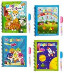 Amitasha 4Pc Water Coloring Books for Kids, Water Painting Drawing Book for Toddlers 2-10 Years