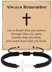 Nymerianoble Handmade Christian Bracelets for Women Friendship Adjustable String Bracelets Mom Birthday Christmas Gifts Men Jewelry