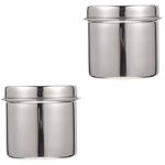 Stainless Steel Gauze Jar 2pcs 304 Stainless Steel Medical Jar Cotton Container Bottle Anti Iodine Container for Hospital Storage Bottle