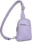 INICAT RFID Blocking Small Crossbody Sling Bags Chest bag for Women 1.9 Liter(Purpe Dark)