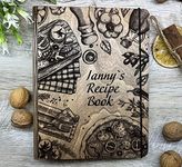 Personalized Wooden Recipe Book - Blank Binder Custom Journal Wooden Family Cookbook Gift Wedding Gift Daughter Gift Birthday Gift Mom Gift