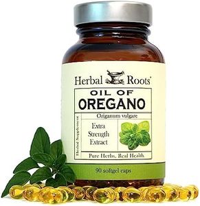 Mortar and Pestle Herbs Oil of Oregano - Made from Organic Mediterranean Oregano Oil - 90 Easy to Swallow Softgel Capsules - Extra Strength 150 mg - Made in the USA