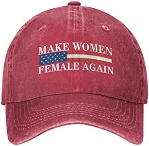 Gorwencchi Make Women Female Again Hat Men Dad Hat Adjustable Hat Red, Red, One Size