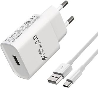 Rápida 18W Cargador para Xiaomi Redmi 12, Note 12, 11, 10, 9, 8,11T, 9T, 8T, Mi12, Mi11, Mi10, Mi9, MiA2, Redmi Pro5G, Poco X3 Pro NFC, Xiaomi Tipo C, Cargador rápida con Cable de 2m