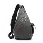 TUDEQU Sling Bag Men Crossbody,8 Pockets Sling Backpack Men Large,19L Mens Sling Bag Crossbody Bags for Men,Shoulder Bag Men