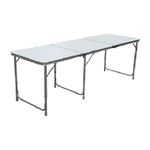 1ABOVE Multipurpose Camping Table for Outdoor Indoor Use for BBQ| Picnic| Garden| Office Parties Set in White Foldable Portable Design (6FT)