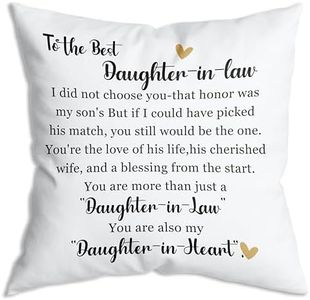 ZNGFON You are More Than A Daughter-in Law,You are Also My Daughter-in-Heart，Daughter in Law Gifts from Mother in Law - Throw Pillow Covers 18x18 inch