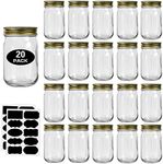 12oz Glass Jars With Lids Regular M