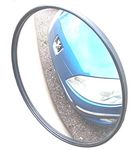 SNS SAFETY LTD Convex Traffic Safety Mirror for Driveways, Warehouses, Garages and Offices, Black (Diameter 22 cm, with Wall Bracket)