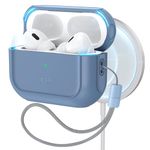 ESR for AirPods Pro 2 Case, Compatible with AirPods Pro Case 2nd / 1st Generation (2023/2022/2019), Compatible with MagSafe, Full Drop Protection Cover with Lanyard, Blue