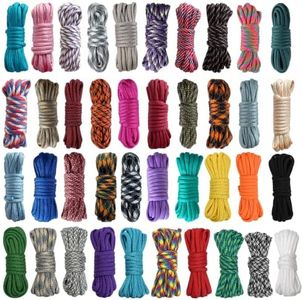 40 Colors 10 Feet Paracord Cord Multifunction Paracord Ropes 550lb Survival Paracord Random Combo Crafting Kit, for Making Lanyard, Bracelet, Dog Collar, Idea for Gift