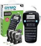 DYMO Label Manager 160 Portable Label Maker Bundle, Easy-to-Use, One-Touch Smart Keys, QWERTY Keyboard, Large Display, for Home & Office Organization, Includes 3 D1 Label Cassettes ,Multi-color