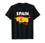 Spain Bull Spanish Flag Pride Born Espana Roots Gift T-Shirt