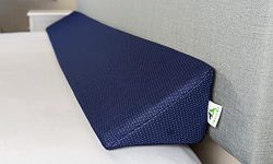 Insieme Queen Size Headboard Wedge Pillow, Multi-Use Foam Bed Gap Filler (Blue) for Covering Gaps Between Bed and Headboard or Wall (60x8x6x10)