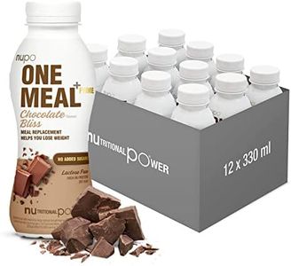 NUPO One Meal +Prime Chocolate - Batido Listo para Beber - Sabroso batido sustitutivo de una comida con 24 vitaminas y minerales - Alto contenido en proteínas - Sin azúcares añadidos - 12 x 330ml