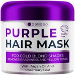 Purple Hair Mask - Deep Conditioner and Toner for Blonde, Brassy Hair - Hydrating Repair and After Bleach Treatment for Damaged and Dry Hair - Moisture Conditioning for Bleached Women and Men