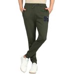 Alan Jones Clothing Men's Slim Fit Track pants(JOG18-D95-OLIVE-XL_Olive_X-Large)