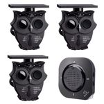1/2 Mile Long Range Solar Wireless Driveway Alarm System IP65 Weatherproof Outdoor Motion Detectors&Sensor 120dB Siren Sound Light Security Alert System Monitor&Protect Outdoor/Indoor Property(1R3S)
