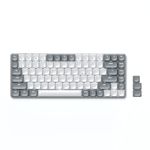 Satechi SM1 75% Mechanical Keyboard, LED Backlit Bluetooth Keyboard, 84 Keys Compact Wireless Keyboard, Gaming Keyboard for Mac and Windows - Light Grey/White
