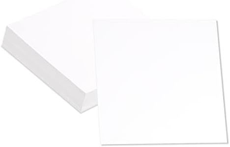 Home Advantage Square White Scrapbook Cardstock Paper, Index Notecards (5-x-5-inch)