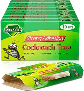 Qualirey Roach Killer Indoor Sticky Roach Traps Glue Cockroach Killer Infestation Home Cockroach Trap for Indoor Home Pest Bug Insect Control 8.66 x 7.6 Inch(80 Pcs)