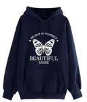 LIULA Corporation Beautifull Latest Printed Stylish Casual Trendy Best Winter Jacket Hoodies for Women and Girl (XXL, Blue)