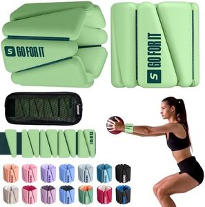 SPORTBIT Wrist Weights for Women - Pair of 1lb Platinum-Cured Silicone Green Wrist and Ankle Weights, Adjustable, Durable, Non-Slip Design, Ideal for Strength Training, Yoga, Running and Home Activities