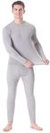 Rocky Thermal Underwear for Men, Long Johns Base Layer Set, Fleece Lined for Cold Weather Top Bottom (Light/Mid/Heavy), Heather Grey, X-Large