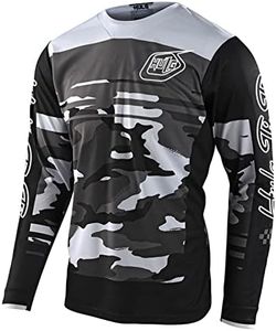 HULG Cycling Jersey Men's Mountain Bike Motocross Jersey Long Sleeve MTB T-Shirt Shirt Downhill Bicycle Jersey Quick Drying