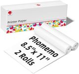 Phomemo M832 Thermal Paper 2 Rolls, 8.5" x 11" US Letter Thermal Printer Paper, Multipurpose Thermal Paper Compatible with M832 M835 M834 M833 and Other Letter Portable Printer