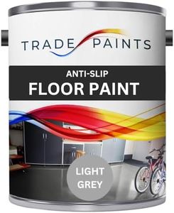 Anti-Slip Floor Paint - Ideal For Concrete, Stone, Brick, Wood & Metal - Provides A Safer Slip-Resistant Coating For Both Residential & Commercial Use (Light Grey BS00A05) - 5 Litre