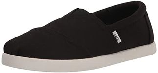 TOMS Men's Alpargata Recycled Cotton Canvas Loafer, Black, 10.5