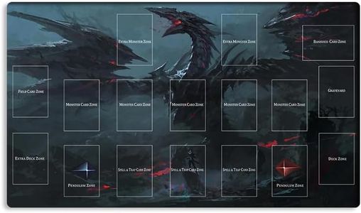Mlikemat New Playmat Red-Eyes Black Dragon TCG OCG CCG Trading Card Game Mat Mouse Pad with Zones + Bag (Z0014-898-A)