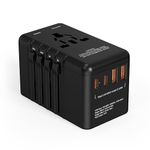 220v to 110v Converter and Adapter for Travel: International Universal Plug Adapters and Voltage Converters for Hair Dryer - High Power Transformer and Adaptor for US to European Italy UK EU