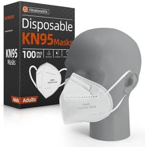 KN95 Face Mask Disposable Adults - 100 Pack Adjustable KN95 Mask 5 Layer Protection Breathable Comfortable Respirator Women Men KN95 Face Mask Individually Wrapped