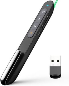 NORWII N76 Wireless Presenter with Green Light, 330FT Ofifice Presentation Remotes Presentation Clicker for Powerpoint Presentations, Presentation Pointer Slide Clicker Supports Hyperlink/Volume