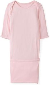 Little Sleepies Newborn Infant Gown, Soft Viscose from Bamboo Baby Gown for Newborn Girls & Boys Baby Clothes, Infant Sleeper, Prima Pink Ribbed, Micropreemie/Preemie