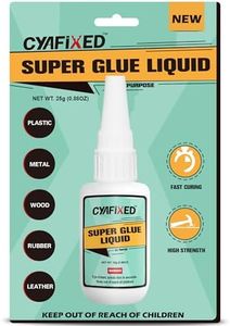 CYAFIXED Super Glue Liquid, All-Purpose Superglue, Cyanoacrylate Instant Adhesive for Plastic, Wood, Metal, Repair - 25 Gram, Clear