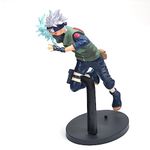 Premium Naruto Anime Kakashi Hatake Chidori Action Figure- Unlease The Power of Highly Detailed Collectible with Dynamic Pose (Kakashi with Blue)(20cm Height)