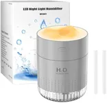 HOTLIFE Portable Mini Humidifier, Small Cool Mist Plant Humidifiers, Humidifiers for Baby Rechargeable Personal Desktop Humidifier for BedroomTravel Office Home with Night Light,Auto Shut-Off,3 Filter