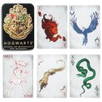 Paladone Harry Potter Hogwarts House Playing Cards in a Tin - Officially Licensed Wizarding World Merchandise, Card Game Featuring Hufflepuff, Ravenclaw, Gryffindor and Slytherin, 54 Cards