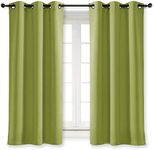 NICETOWN Blackout Curtain Window Drape Panel Noise Reducing Window Decoration Blackout Room Darkening Curtain for Kid's Room (1 Piece, 42 inches Width x 63 inches Length in Fresh Green)